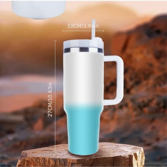 Stainless Steel Insulated Leakproof Tumbler with Straw- Gradient Color- NIP - Picture 5 of 5